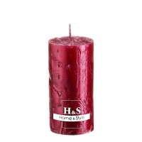 Свеча рустик красная 60х100мм цилиндрическая