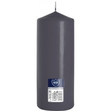 Свеча цилиндр серая Bispol 20 см (sw80/200-070)