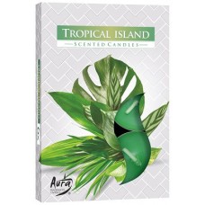 Свеча чайная ароматизированная Bispol Тропический остров 1.5 см 6 шт (p15-274)