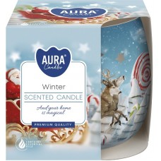 Свеча новогодняя ароматическая в стекле Зима 7 см (sn71s-01new)