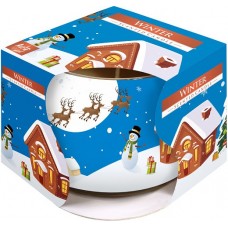 Свеча ароматическая в стекле Bispol Зима 7 см (sn71s-01)