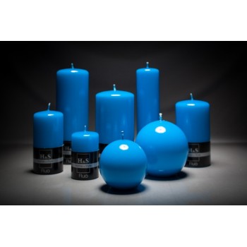 Свеча синяя цилиндр 80х150 мм