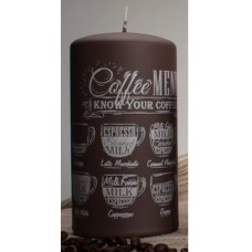 Свеча цилиндр 80х150мм. 1шт. Цвет еспрессо