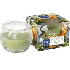 Свеча ароматическая в стекле лимонад с травами 8 см Bispol (sn69-370)