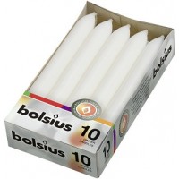 Свеча столовая белая Bolsius 17 см 10 шт (s1-090Б)