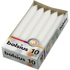 Свеча столовая белая Bolsius 17 см 10 шт (s1-090Б)