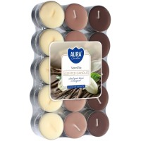 Свеча чайная ароматизированная Bispol Ваниль 1.5 см 30 шт (p15-30-67)