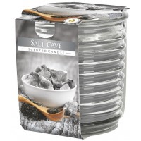Аромасвеча в фактурном стекле Bispol соляная пещера 8 см (snw80-1-313)