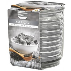 Аромасвеча в фактурном стекле Bispol соляная пещера 8 см (snw80-1-313)