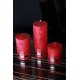 Свеча рустик красная 60х100мм цилиндрическая