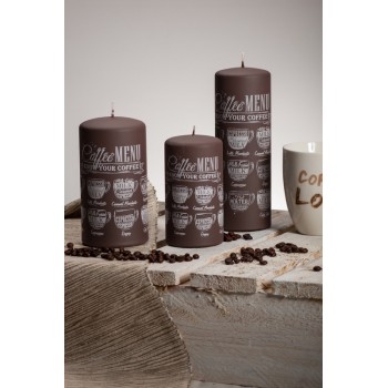 Свеча цилиндр 80х150мм. 1шт. Цвет еспрессо