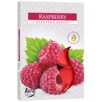 Свічка чайна ароматизована Bispol Малина 1.5 см 6 шт (p15-42)