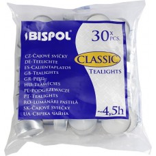 Свечи чайные Bispol Classic Tealights 1,5 см 30 шт (p15-30)