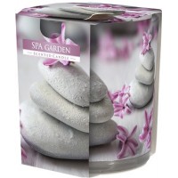 Свеча ароматизированная в стекле Bispol Спа сад 7,8 см (sn72s-22)