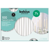 Свеча белая коническая Bolsius Professional 24.5 см 100 шт (s30-100-090Б)