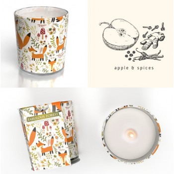 Свеча сказочный лес ароматизированная в стекле Bispol 7,8 см (sn72s-44)