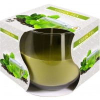 Свеча ароматическая в стекле Bispol Зеленый чай 7 см (sn71-83)