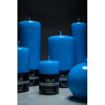 Свеча синяя цилиндр 80х150 мм