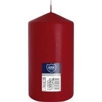Свеча цилиндр бордовая Bispol 15 см (sw80/150-036)
