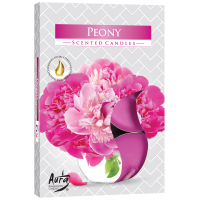 Свеча чайная ароматизированная пион Bispol 1.5 см 6 шт (p15-157)