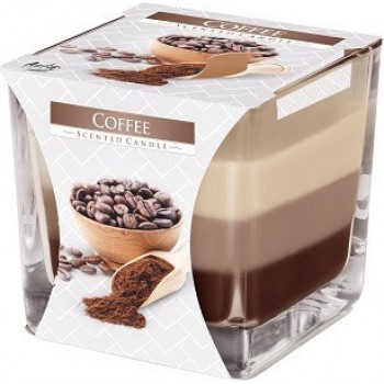 Свеча ароматизированная трехцветная кофе Bispol 8 см (snk80-89)