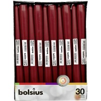 Свеча бордовая коническая Bolsius Professional 8 часов 24.5 см 30 шт