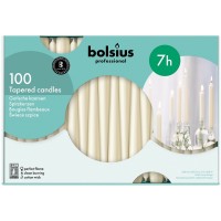 Свічка конічна декоративна 24.5 см 100 шт слонова кістка (s30-100-011Б)