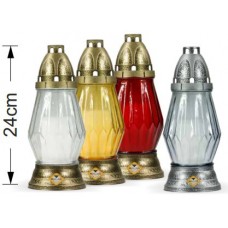 Лампадка в стекле красная 24 см (632-030)