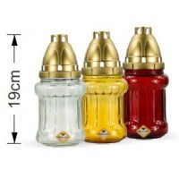 Лампадка в стекле желтая