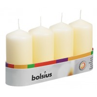 Набор кремовых декоративных свечей 10 см 4 шт (50/100-4-011Б)