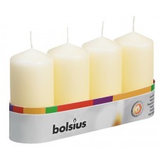 Набор кремовых декоративных свечей 10 см 4 шт (50/100-4-011Б)