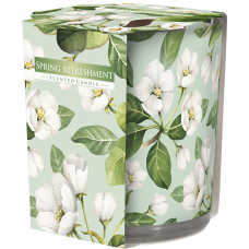 Свеча ароматизированная в стекле Bispol весенняя свежесть 7,8 см (sn72s-40)