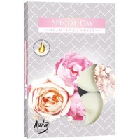 Свічка чайна ароматизована Bispol Особливий день 1.5 см 6 шт (p15-288)