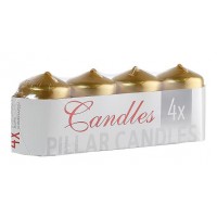 Набор декоративных свечей золотистых Rak 4х6 см 4 шт (40/60-213rak)
