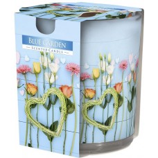 Свеча ароматизированная в стекле Bispol Голубой сад 7,8 см (sn72s-08)