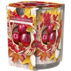 Свеча ароматизированная в стекле Bispol Золотая осень 7,8 см (sn72s-03)