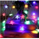 Светодиодная гирлянда звезда разноцветная 1,5 м 10 led