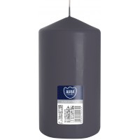 Свеча цилиндр серая Bispol 15 см (sw80/150-070)