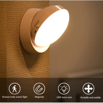 Світлодіодний led світильник з акумулятором і датчиком руху на магніті 8 см