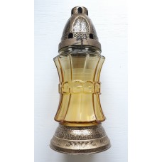 Лампадка в стекле желтая 23 см (637-010)