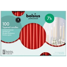 Свеча красная коническая Bolsius Professional 24.5 см 100 шт (s30-100-030Б)
