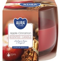 Свічка ароматична в склі Яблуко-кориця 7 см (sn71-87)