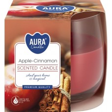 Свеча ароматическая в стекле Bispol Яблоко-корица 7 см (sn71-87)