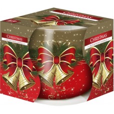 Свеча ароматическая в стекле Bispol Рождество 7 см sn71s-02