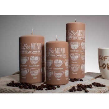 Свеча цилиндр 70х200мм капучино