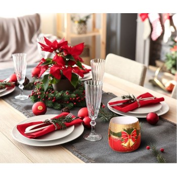 Свеча ароматическая в стекле Bispol Рождество 7 см sn71s-02