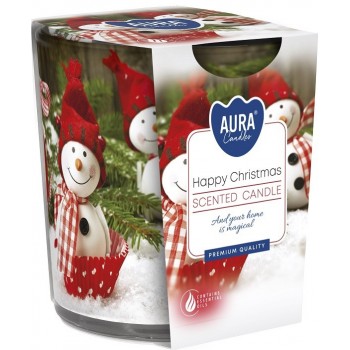 Свеча ароматизированная в стекле Bispol веселого рождества 7,8 см (sn72s-25)