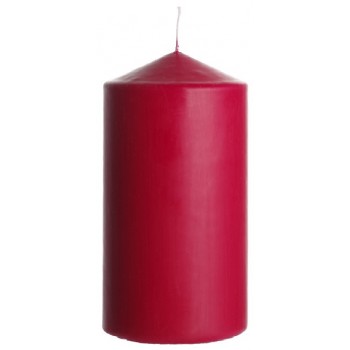 Свеча цилиндр бордовая Bispol 15 см (sw80/150-036)