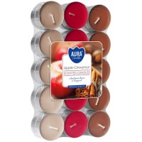 Свеча чайная ароматизированная Bispol Яблоко-корица 1.5 см 30 шт (p15-30-87)