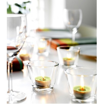 Набор подсвечников стеклянных 6 см 4шт для чайной свечи